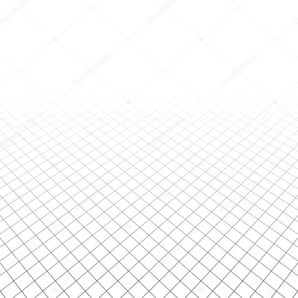 Grid, mesh vanishing. Abstract field element. Cyberspace concept