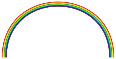 Gökkuşağı illüstrasyon, gökkuşağı grafik elemanı beyaz izole