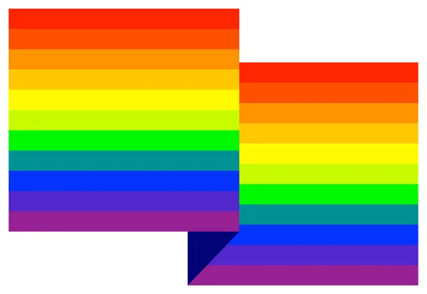 Bandera geométrica LGBT / Elemento de color arco iris genérico, bandera o — Vector de stock