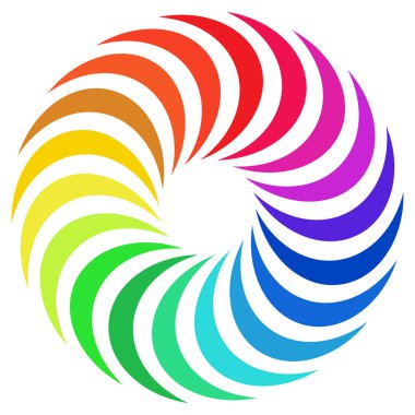 Dairesel, radyal motif, mandala, gökkuşağı col ile tasarım elemanı