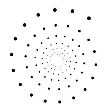 Radyal, yayılan eleman. Konsantrik, merkezcil soyut desi