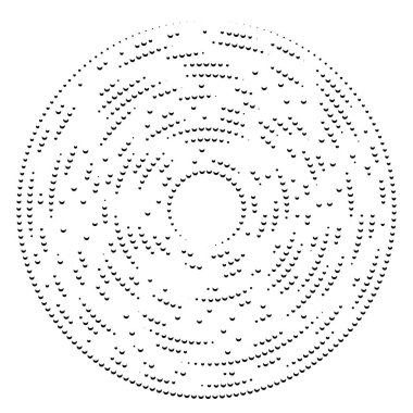 Radyal, yayılan eleman. Konsantrik, merkezcil soyut desi