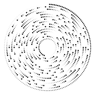 Radyal, yayılan eleman. Konsantrik, merkezcil soyut desi