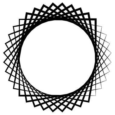 Radyal, yayılan eleman. Konsantrik, merkezcil soyut desi