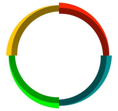 Radyal, yayılan eleman. Konsantrik, merkezcil soyut desi