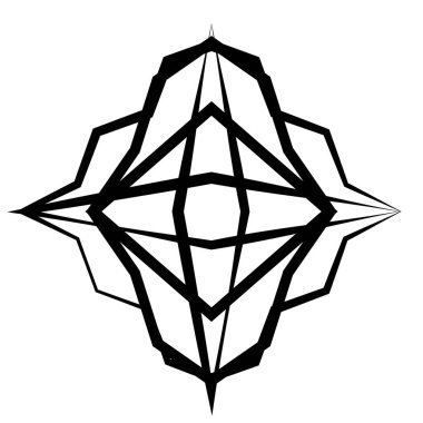 Farklı grafik ile soyut siyah ve wihte geometrik serisi