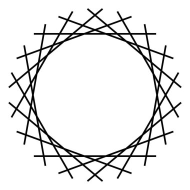 Radyal, yayılan eleman. Konsantrik, merkezcil soyut desi