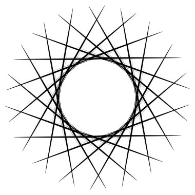 Radyal, yayılan eleman. Konsantrik, merkezcil soyut desi