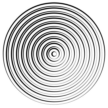 Radyal, yayılan eleman. Konsantrik, merkezcil soyut desi