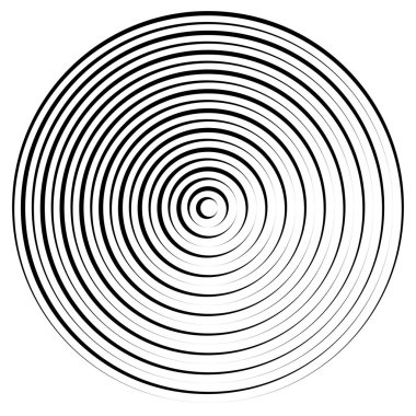 Radyal, yayılan eleman. Konsantrik, merkezcil soyut desi