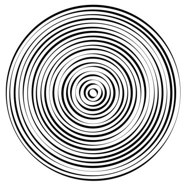 Radyal, yayılan eleman. Konsantrik, merkezcil soyut desi