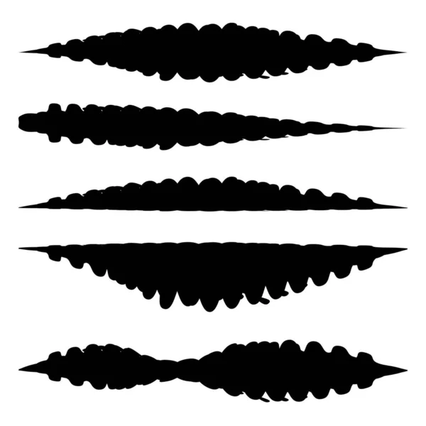 Serie geométrica abstracta en negro y wihte con diferentes gráficos — Archivo Imágenes Vectoriales
