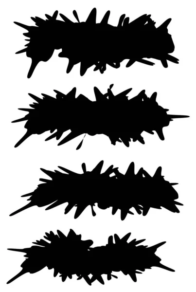 抽象黑色和维赫特几何系列与不同的图形 — 图库矢量图片