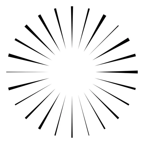 Radial, elemento radiante. Concentric, centrripetal abstract desi — Vetor de Stock