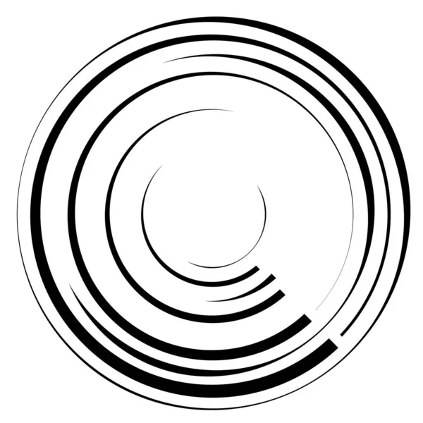 Radierande element. Koncentrisk, Centripetal abstrakt Desi — Stock vektor