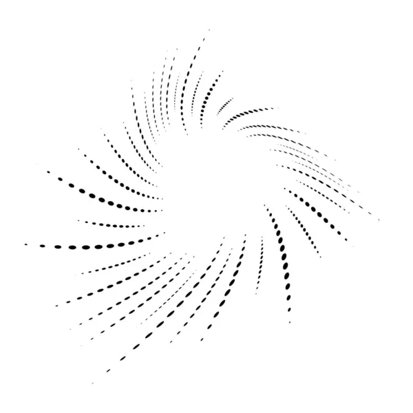 Gepunktete Linien Punkte radiale Linien abstraktes Gestaltungselement — Stockvektor