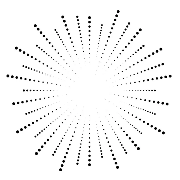 점선 점 방사형 선 추상 디자인 요소 — 스톡 벡터