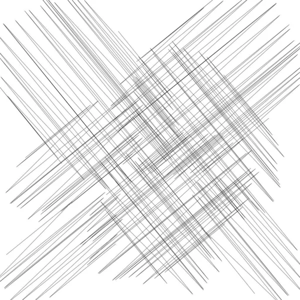 Garis-garis acak yang berpotongan garis-garis, garis-garis, garis-garis geometri - Stok Vektor