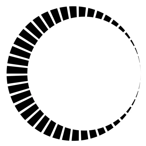 Radiaal, stralend element. Concentrische, centripetale abstracte Desi — Stockvector