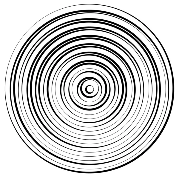 Radierande element. Koncentrisk, Centripetal abstrakt Desi — Stock vektor