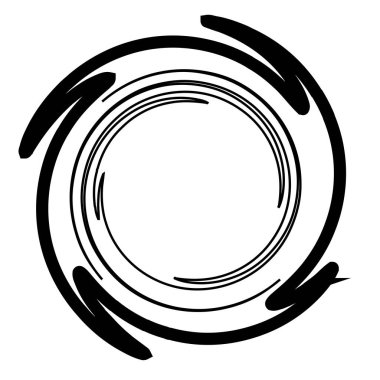 Sketchy/çizim dairesel daireler. Spirally, ci üzerinde girdap etkisi