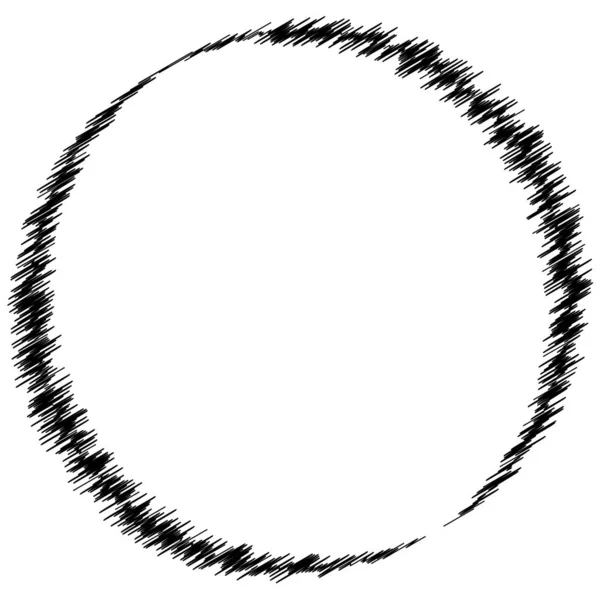 Scribble sketch circle. Sketchy forma circolare — Vettoriale Stock