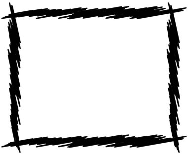 Çizim, beyaz SP ile dikdörtgen fotoğraf/resim çerçevesi karalama