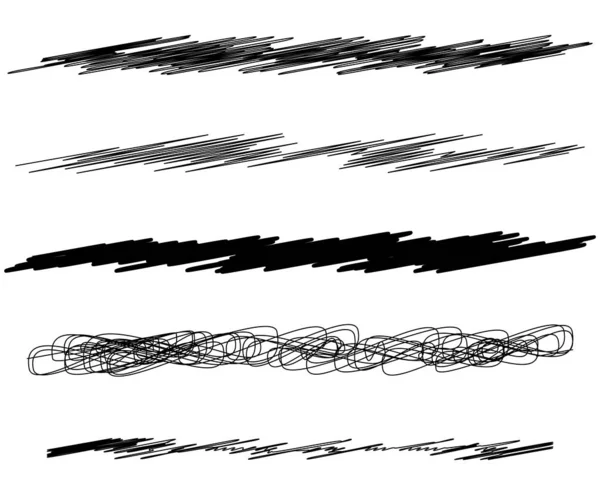 Scribble, sketch line set. Sketch stripes, sketchy streaks. Set