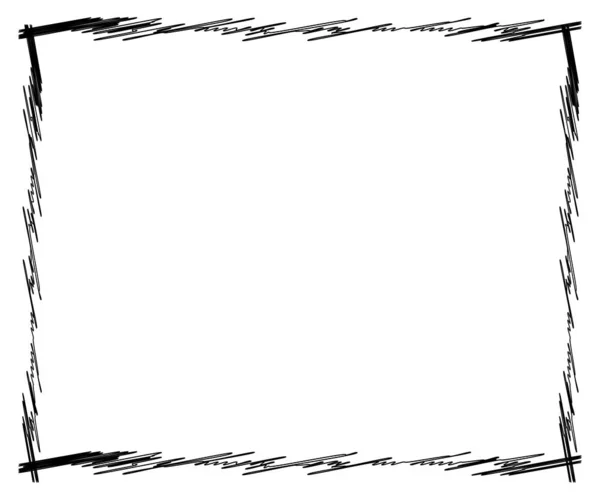 Bosquejo, garabato rectangular foto / marco con blanco sp — Archivo Imágenes Vectoriales