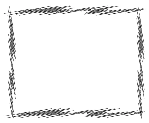 Σκίτσο, κορνιζάρισμα ορθογώνια φωτογραφία/κορνίζα με λευκό SP — Διανυσματικό Αρχείο