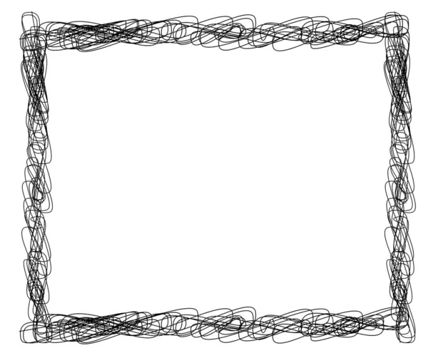 Croquis, gribouiller cadre photo rectangulaire / photo avec sp blanc — Image vectorielle