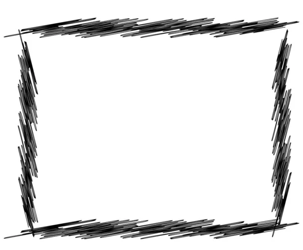 Bosquejo, garabato rectangular foto / marco con blanco sp — Archivo Imágenes Vectoriales