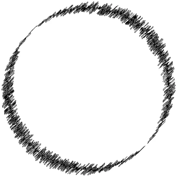 Redactar círculo de bocetos. Forma circular incompleta — Archivo Imágenes Vectoriales