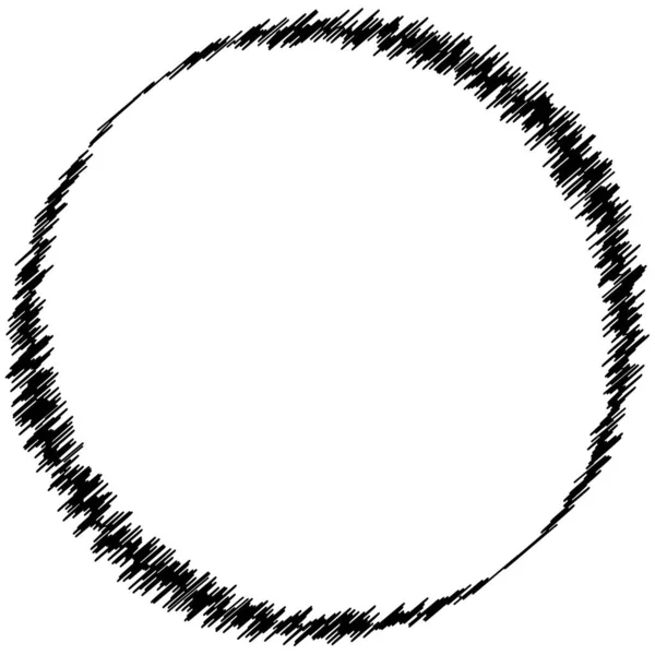 Redactar círculo de bocetos. Forma circular incompleta — Archivo Imágenes Vectoriales