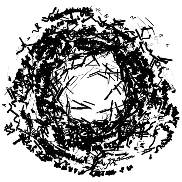 Художественный круглый элемент / круг абстрактной формы с раздробленными — стоковый вектор