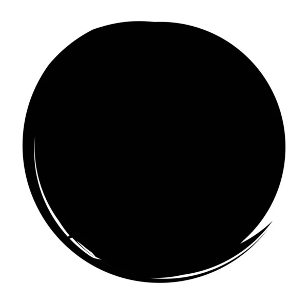 Irregular circle / Grungy, spot, wet shape, smudge, blotch effec — Stock Vector