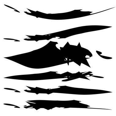 Benzersiz grungy/dokulu yatay tasarım elemanı. Vario seti