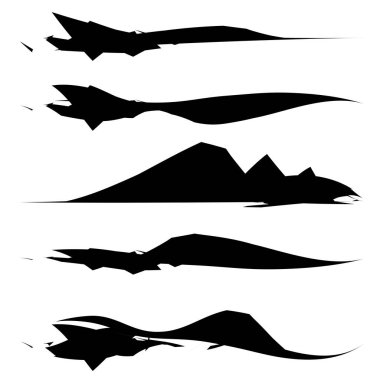 Benzersiz grungy/dokulu yatay tasarım elemanı. Vario seti