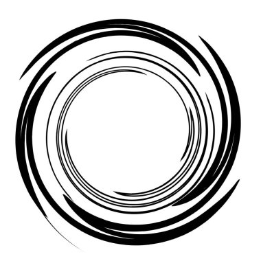 Sketchy/çizim dairesel daireler. Spirally, ci üzerinde girdap etkisi