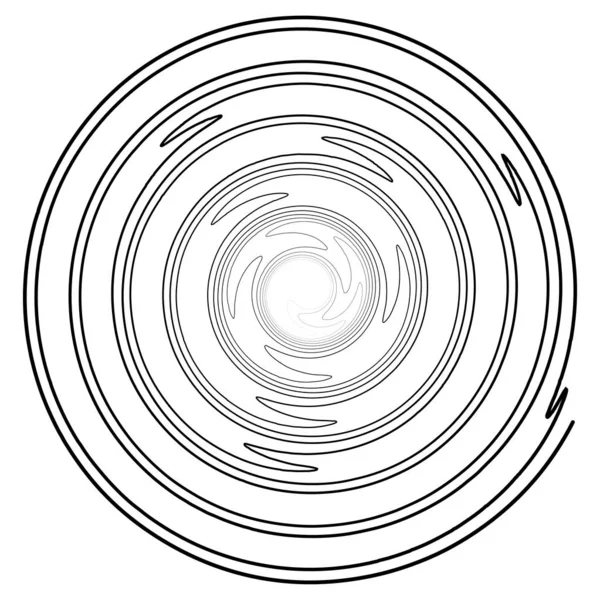 Abstrato circular, geométrico redemoinho, giro, forma espiral. Espiral — Vetor de Stock