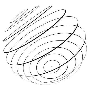 Küre, 3b daire şekli. Soyut top, küre, küre tasarımı. Spher