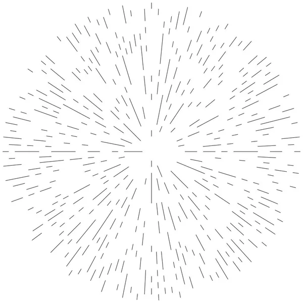 Strahlenstrahl, Strahllinien. kreisförmige Strahlungsstreifen Muster. glänzend — Stockvektor