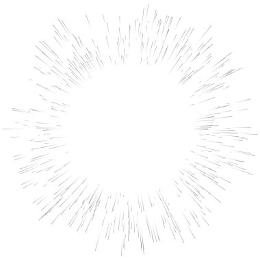 Radyal ışın, ışın çizgileri. Dairesel radyasyon çizgileri. Glea