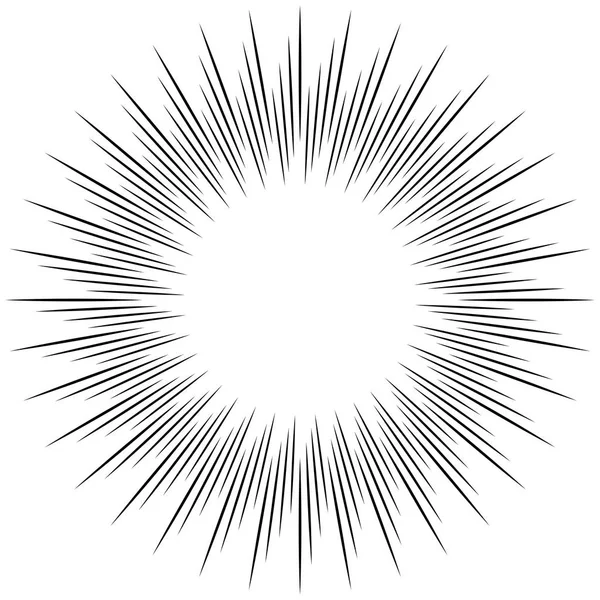 Radyal ışın, ışın çizgileri. Dairesel radyasyon çizgileri. Glea