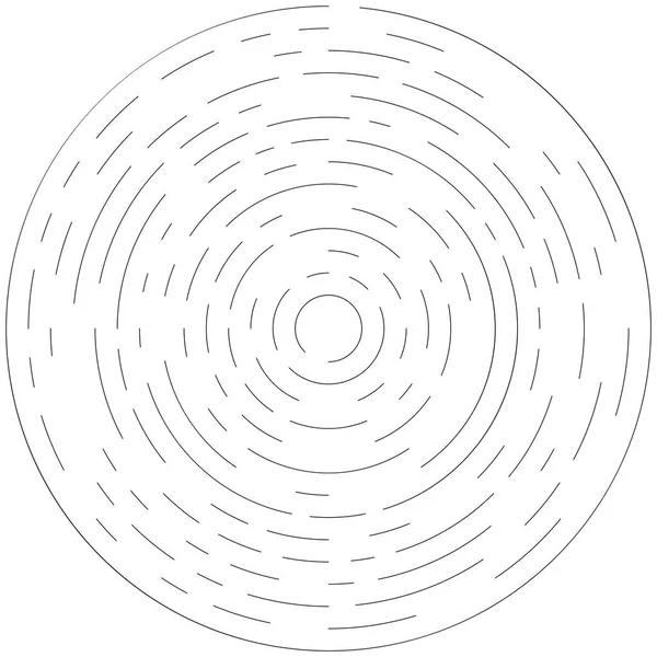 Raios radiais, linhas de feixe. Padrão de listras de radiação circular. Glea... — Vetor de Stock