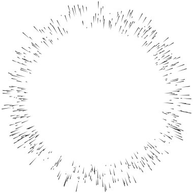 Radyal ışın, ışın çizgileri. Dairesel radyasyon çizgileri. Glea