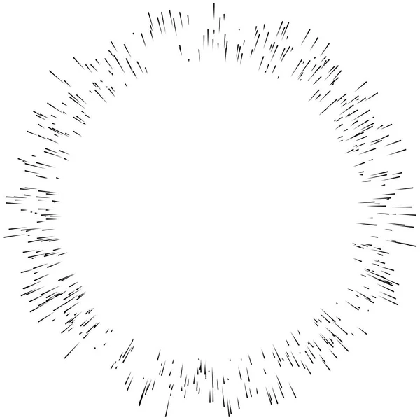 Rayon radial, lignes de faisceau. Modèle de rayures circulaires. Glea ! — Image vectorielle