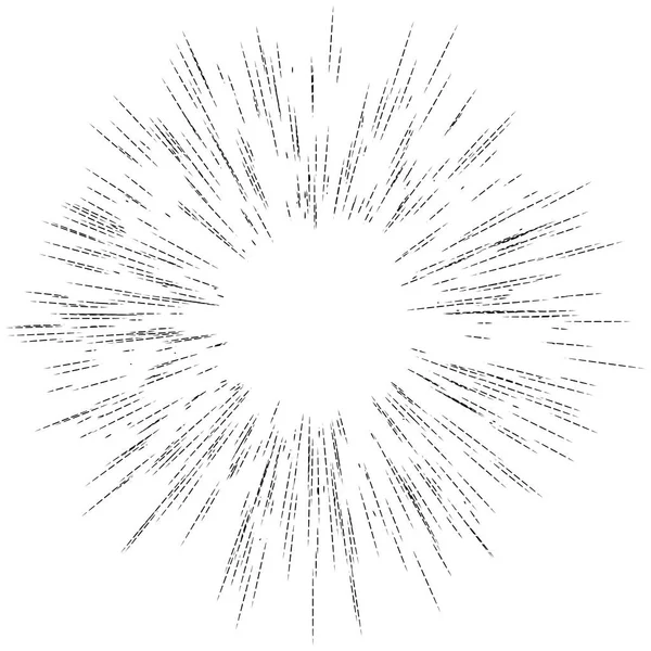 Rayon radial, lignes de faisceau. Modèle de rayures circulaires. Glea ! — Image vectorielle