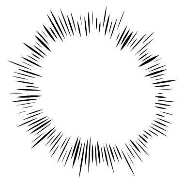 Radyal, yayılan ışınlar, ışınlar yıldız patlaması, güneş patlaması çizgileri. Cirkula