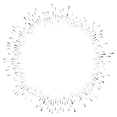 Nokta radyal patlama çizgileri. Düzensiz çizgiler, yarı tonlu Kirişler, ışınlar.